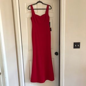Red maxi dress